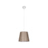 GloboStar® CONEY 203-0073 Μοντέρνο Κρεμαστό Φωτιστικό Καπέλο Μονόφωτο 1 x E27 IP20 Καφέ Ύφασμα - Μ26 x Π26 x Υ25cm - ledmania.gr