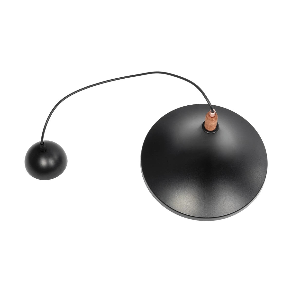 GloboStar® BELFRY 203-0077 Μοντέρνο Κρεμαστό Φωτιστικό Καμπάνα Μονόφωτο 1 x E27 IP20 Μαύρο & Χρυσό Πλαστικό - Μ29.5 x Π29.5 x Υ22cm - ledmania.gr