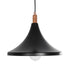 GloboStar® BELFRY 203-0077 Μοντέρνο Κρεμαστό Φωτιστικό Καμπάνα Μονόφωτο 1 x E27 IP20 Μαύρο & Χρυσό Πλαστικό - Μ29.5 x Π29.5 x Υ22cm - ledmania.gr