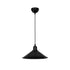 GloboStar® FONTE 203-0080 Μοντέρνο Κρεμαστό Φωτιστικό Καμπάνα Μονόφωτο 1 x E27 IP20 Μαύρο Πλαστικό - Μ25 x Π25 x Υ90cm - ledmania.gr