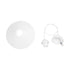 GloboStar® FONTE 203-0081 Μοντέρνο Κρεμαστό Φωτιστικό Καμπάνα Μονόφωτο 1 x E27 IP20 Λευκό Πλαστικό - Μ25.5 x Π25.5 x Υ10cm - ledmania.gr