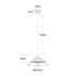GloboStar® FONTE 203-0081 Μοντέρνο Κρεμαστό Φωτιστικό Καμπάνα Μονόφωτο 1 x E27 IP20 Λευκό Πλαστικό - Μ25.5 x Π25.5 x Υ10cm - ledmania.gr