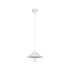 GloboStar® FONTE 203-0081 Μοντέρνο Κρεμαστό Φωτιστικό Καμπάνα Μονόφωτο 1 x E27 IP20 Λευκό Πλαστικό - Μ25.5 x Π25.5 x Υ10cm - ledmania.gr
