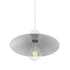 GloboStar® FONTE 203-0081 Μοντέρνο Κρεμαστό Φωτιστικό Καμπάνα Μονόφωτο 1 x E27 IP20 Λευκό Πλαστικό - Μ25.5 x Π25.5 x Υ10cm - ledmania.gr