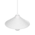 GloboStar® FONTE 203-0081 Μοντέρνο Κρεμαστό Φωτιστικό Καμπάνα Μονόφωτο 1 x E27 IP20 Λευκό Πλαστικό - Μ25.5 x Π25.5 x Υ10cm - ledmania.gr