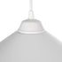 GloboStar® FONTE 203-0081 Μοντέρνο Κρεμαστό Φωτιστικό Καμπάνα Μονόφωτο 1 x E27 IP20 Λευκό Πλαστικό - Μ25.5 x Π25.5 x Υ10cm - ledmania.gr
