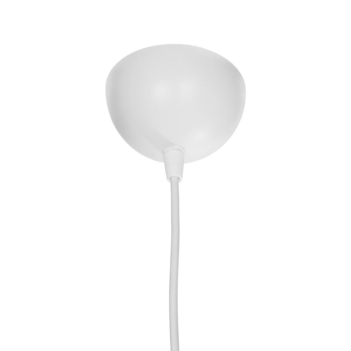 GloboStar® FONTE 203-0081 Μοντέρνο Κρεμαστό Φωτιστικό Καμπάνα Μονόφωτο 1 x E27 IP20 Λευκό Πλαστικό - Μ25.5 x Π25.5 x Υ10cm - ledmania.gr