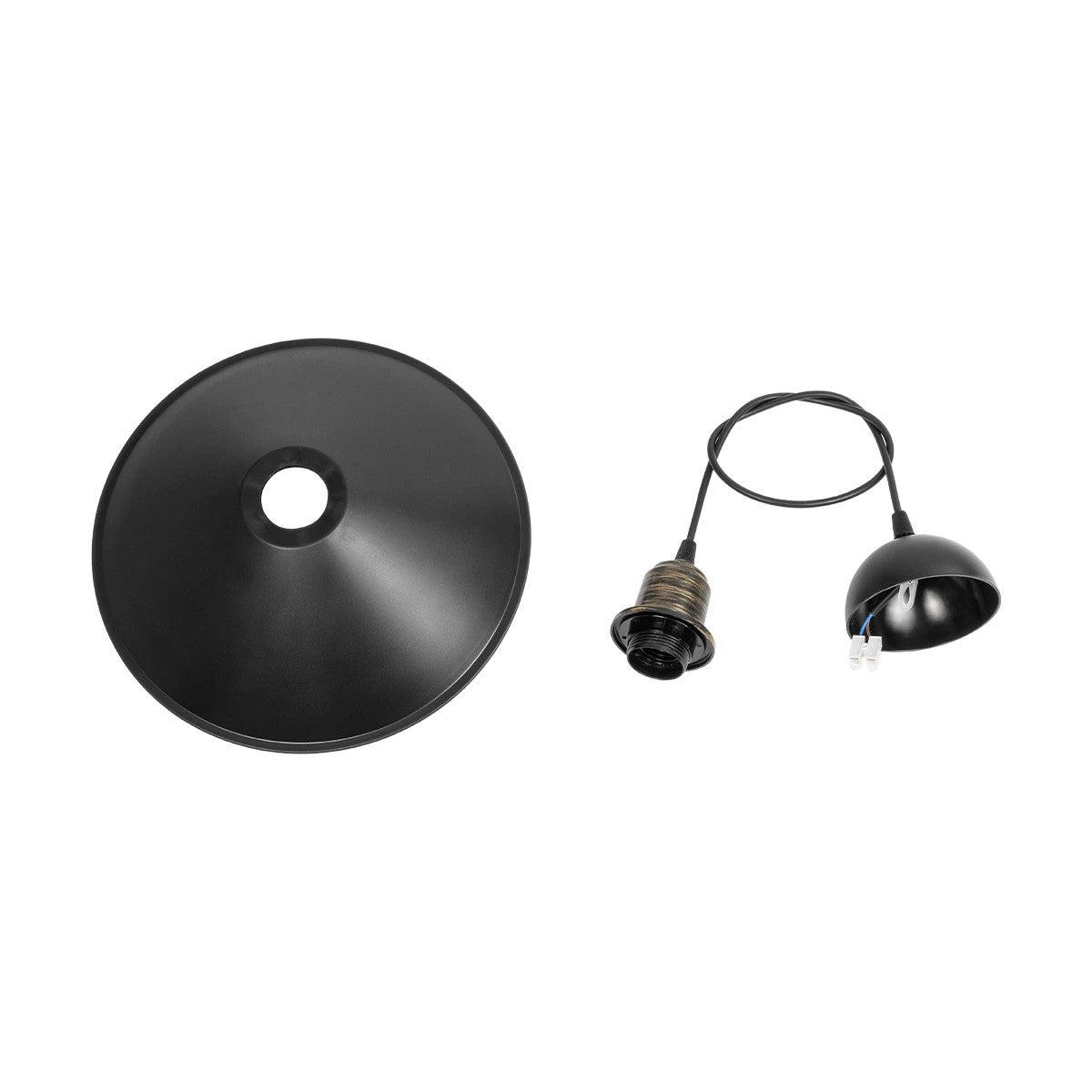 GLOBOSTAR® FERRO 203-0082 Μοντέρνο Κρεμαστό Φωτιστικό Οροφής με Ντουί 1 x E27 AC 220-240V IP20 - Μαύρο & Μπρούτζινο - Μ30 x Π30 x Υ15cm - ledmania.gr