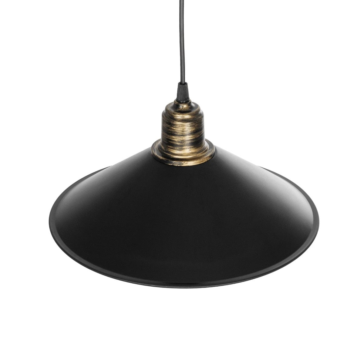 GLOBOSTAR® FERRO 203-0082 Μοντέρνο Κρεμαστό Φωτιστικό Οροφής με Ντουί 1 x E27 AC 220-240V IP20 - Μαύρο & Μπρούτζινο - Μ30 x Π30 x Υ15cm - ledmania.gr