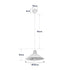 GloboStar® FERRO 203-0083 Μοντέρνο Κρεμαστό Φωτιστικό Καμπάνα Μονόφωτο 1 x E27 IP20 Λευκό & Χρυσό Πλαστικό - Μ30 x Π30 x Υ15cm - ledmania.gr