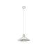 GloboStar® FERRO 203-0083 Μοντέρνο Κρεμαστό Φωτιστικό Καμπάνα Μονόφωτο 1 x E27 IP20 Λευκό & Χρυσό Πλαστικό - Μ30 x Π30 x Υ15cm - ledmania.gr