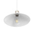 GloboStar® FERRO 203-0083 Μοντέρνο Κρεμαστό Φωτιστικό Καμπάνα Μονόφωτο 1 x E27 IP20 Λευκό & Χρυσό Πλαστικό - Μ30 x Π30 x Υ15cm - ledmania.gr