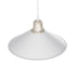 GloboStar® FERRO 203-0083 Μοντέρνο Κρεμαστό Φωτιστικό Καμπάνα Μονόφωτο 1 x E27 IP20 Λευκό & Χρυσό Πλαστικό - Μ30 x Π30 x Υ15cm - ledmania.gr