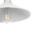 GloboStar® FERRO 203-0083 Μοντέρνο Κρεμαστό Φωτιστικό Καμπάνα Μονόφωτο 1 x E27 IP20 Λευκό & Χρυσό Πλαστικό - Μ30 x Π30 x Υ15cm - ledmania.gr