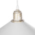 GloboStar® FERRO 203-0083 Μοντέρνο Κρεμαστό Φωτιστικό Καμπάνα Μονόφωτο 1 x E27 IP20 Λευκό & Χρυσό Πλαστικό - Μ30 x Π30 x Υ15cm - ledmania.gr
