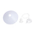 GloboStar® FERRO 203-0087 Μοντέρνο Κρεμαστό Φωτιστικό Καμπάνα Μονόφωτο 1 x E27 IP20 Λευκό Πλαστικό - Μ30 x Π30 x Υ15cm - ledmania.gr