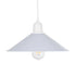 GloboStar® FERRO 203-0087 Μοντέρνο Κρεμαστό Φωτιστικό Καμπάνα Μονόφωτο 1 x E27 IP20 Λευκό Πλαστικό - Μ30 x Π30 x Υ15cm - ledmania.gr
