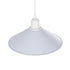 GloboStar® FERRO 203-0087 Μοντέρνο Κρεμαστό Φωτιστικό Καμπάνα Μονόφωτο 1 x E27 IP20 Λευκό Πλαστικό - Μ30 x Π30 x Υ15cm - ledmania.gr