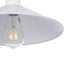 GloboStar® FERRO 203-0087 Μοντέρνο Κρεμαστό Φωτιστικό Καμπάνα Μονόφωτο 1 x E27 IP20 Λευκό Πλαστικό - Μ30 x Π30 x Υ15cm - ledmania.gr