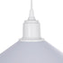 GloboStar® FERRO 203-0087 Μοντέρνο Κρεμαστό Φωτιστικό Καμπάνα Μονόφωτο 1 x E27 IP20 Λευκό Πλαστικό - Μ30 x Π30 x Υ15cm - ledmania.gr