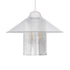 GloboStar® PROMO 203-0088 Μοντέρνο Κρεμαστό Φωτιστικό Καμπάνα Μονόφωτο 1 x E27 IP20 Λευκό Πλαστικό - Μ25.5 x Π25.5 x Υ20cm - ledmania.gr