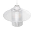 GloboStar® PROMO 203-0088 Μοντέρνο Κρεμαστό Φωτιστικό Καμπάνα Μονόφωτο 1 x E27 IP20 Λευκό Πλαστικό - Μ25.5 x Π25.5 x Υ20cm - ledmania.gr