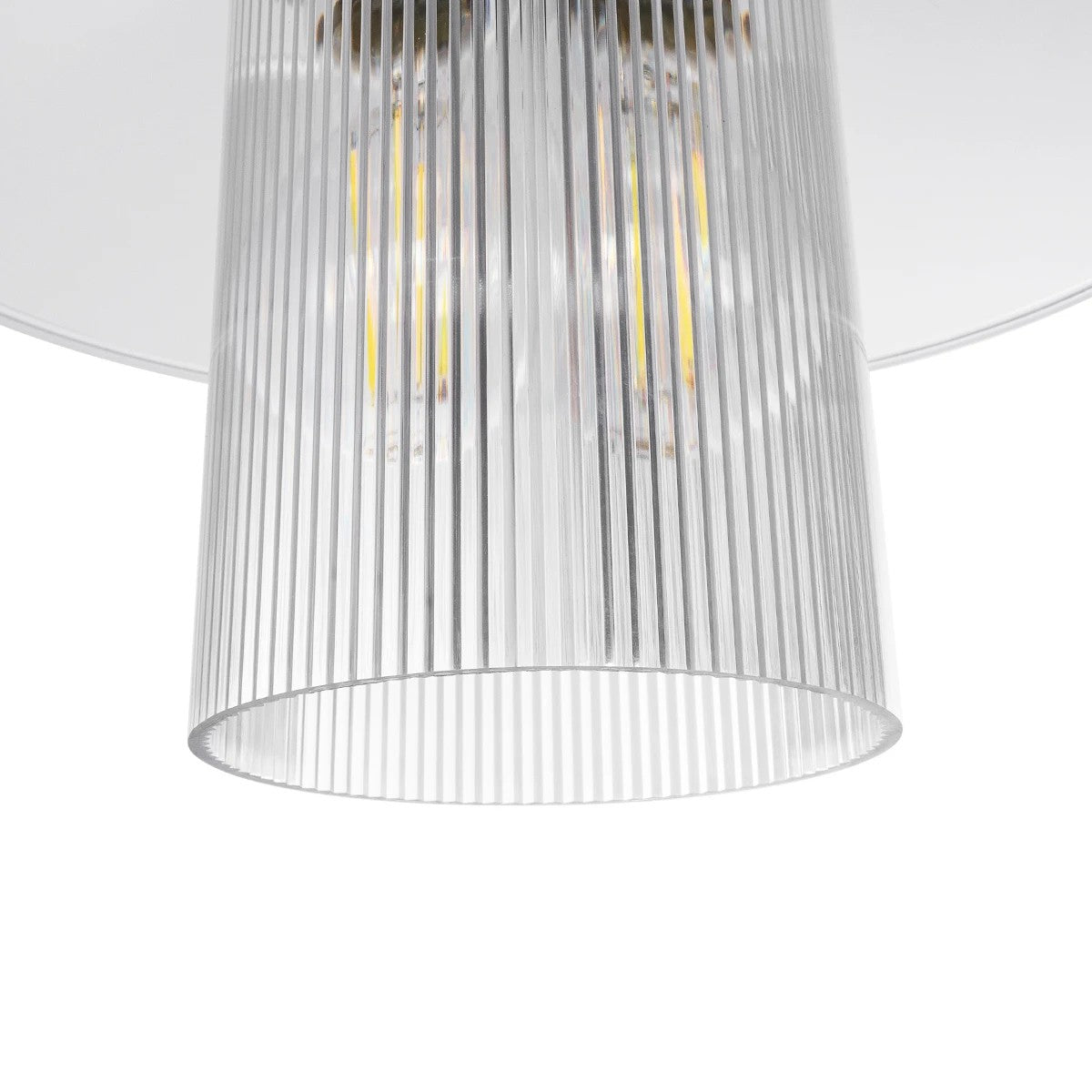 GloboStar® PROMO 203-0088 Μοντέρνο Κρεμαστό Φωτιστικό Καμπάνα Μονόφωτο 1 x E27 IP20 Λευκό Πλαστικό - Μ25.5 x Π25.5 x Υ20cm - ledmania.gr