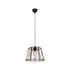 GloboStar® JUTE 203-0090 Μοντέρνο Κρεμαστό Φωτιστικό Σχοινί Μονόφωτο 1 x E27 IP20 Μαύρο Πλαστικό με Μπεζ Σχοινί - Μ30 x Π30 x Υ23cm - ledmania.gr