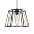 GloboStar® JUTE 203-0090 Μοντέρνο Κρεμαστό Φωτιστικό Σχοινί Μονόφωτο 1 x E27 IP20 Μαύρο Πλαστικό με Μπεζ Σχοινί - Μ30 x Π30 x Υ23cm - ledmania.gr
