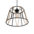 GloboStar® JUTE 203-0090 Μοντέρνο Κρεμαστό Φωτιστικό Σχοινί Μονόφωτο 1 x E27 IP20 Μαύρο Πλαστικό με Μπεζ Σχοινί - Μ30 x Π30 x Υ23cm - ledmania.gr