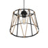 GloboStar® JUTE 203-0090 Μοντέρνο Κρεμαστό Φωτιστικό Σχοινί Μονόφωτο 1 x E27 IP20 Μαύρο Πλαστικό με Μπεζ Σχοινί - Μ30 x Π30 x Υ23cm - ledmania.gr