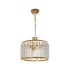 GloboStar® GLAMOROUS 203-0094 Κλασικό Κρεμαστό Φωτιστικό Κρύσταλλα Τρίφωτο 3 x E27 IP20 Χρυσό Μεταλλό με Διάφανο Κρύσταλλο - Μ28 x Π28 x Υ21.5cm - ledmania.gr