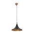 GloboStar® MARBLE 203-0099 Μοντέρνο Κρεμαστό Φωτιστικό Καμπάνα Μονόφωτο 1 x E27 IP20 Μαύρο & Χρυσό Πλαστικό - Μ30 x Π30 x Υ20cm - ledmania.gr