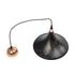 GloboStar® MARBLE 203-0099 Μοντέρνο Κρεμαστό Φωτιστικό Καμπάνα Μονόφωτο 1 x E27 IP20 Μαύρο & Χρυσό Πλαστικό - Μ30 x Π30 x Υ20cm - ledmania.gr