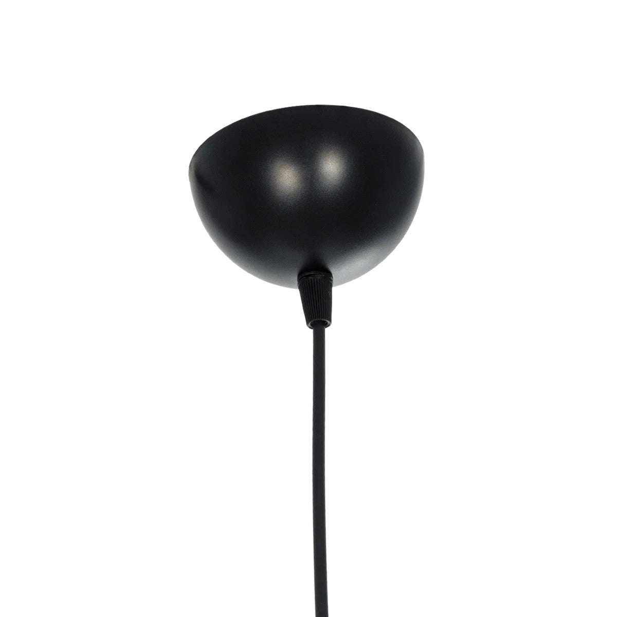 GloboStar® ZYKLUS 203-0101 Μοντέρνο Κρεμαστό Φωτιστικό Καπέλο Μονόφωτο 1 x E27 IP20 Μαύρο Ύφασμα με Καρυδί Ξύλο - Μ36 x Π36 x Υ25cm