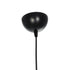 GloboStar® ZYKLUS 203-0101 Μοντέρνο Κρεμαστό Φωτιστικό Καπέλο Μονόφωτο 1 x E27 IP20 Μαύρο Ύφασμα με Καρυδί Ξύλο - Μ36 x Π36 x Υ25cm