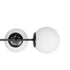 GloboStar® GLOBUS 203-0104 Μοντέρνο Φωτιστικό Οροφής Μπάλα Πολύφωτο 4 x E27 IP20 Μαύρο Μέταλλο με Λευκό Γυαλί - Μ70 x Π34 x Υ15cm - ledmania.gr