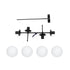 GloboStar® GLOBUS 203-0104 Μοντέρνο Φωτιστικό Οροφής Μπάλα Πολύφωτο 4 x E27 IP20 Μαύρο Μέταλλο με Λευκό Γυαλί - Μ70 x Π34 x Υ15cm - ledmania.gr