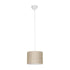 GloboStar® BLAZE 203-0107 Μοντέρνο Κρεμαστό Φωτιστικό Καπέλο Μονόφωτο 1 x E27 IP20 Μπεζ Ύφασμα - Μ22 x Π22 x Υ20cm - ledmania.gr