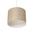 GloboStar® BLAZE 203-0107 Μοντέρνο Κρεμαστό Φωτιστικό Καπέλο Μονόφωτο 1 x E27 IP20 Μπεζ Ύφασμα - Μ22 x Π22 x Υ20cm - ledmania.gr