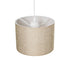 GloboStar® BLAZE 203-0107 Μοντέρνο Κρεμαστό Φωτιστικό Καπέλο Μονόφωτο 1 x E27 IP20 Μπεζ Ύφασμα - Μ22 x Π22 x Υ20cm - ledmania.gr