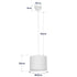GloboStar® BLAZE 203-0109 Μοντέρνο Κρεμαστό Φωτιστικό Καπέλο Μονόφωτο 1 x E27 IP20 Μαύρο Ύφασμα - Μ22 x Π22 x Υ20cm