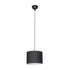 GloboStar® BLAZE 203-0109 Μοντέρνο Κρεμαστό Φωτιστικό Καπέλο Μονόφωτο 1 x E27 IP20 Μαύρο Ύφασμα - Μ22 x Π22 x Υ20cm