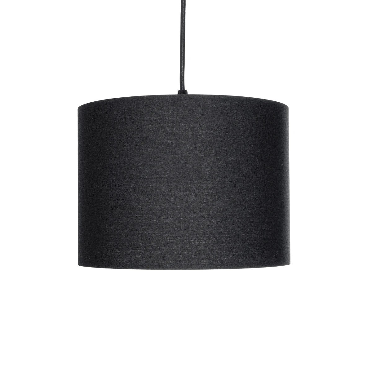 GloboStar® BLAZE 203-0109 Μοντέρνο Κρεμαστό Φωτιστικό Καπέλο Μονόφωτο 1 x E27 IP20 Μαύρο Ύφασμα - Μ22 x Π22 x Υ20cm