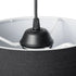 GloboStar® BLAZE 203-0109 Μοντέρνο Κρεμαστό Φωτιστικό Καπέλο Μονόφωτο 1 x E27 IP20 Μαύρο Ύφασμα - Μ22 x Π22 x Υ20cm