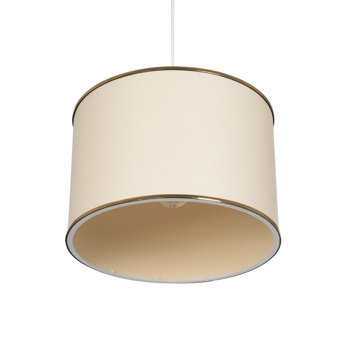 GLOBOSTAR® ELECTRA 203-0110 Μοντέρνο Κρεμαστό Φωτιστικό Οροφής με Ντουί 1 x E27 AC 220-240V IP20 - Mπεζ & Χρυσό - Μ30 x Π30 x Υ23cm - ledmania.gr