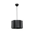 GloboStar® ELECTRA 203-0111 Μοντέρνο Κρεμαστό Φωτιστικό Καπέλο Μονόφωτο 1 x E27 IP20 Mαύρο Ύφασμα με Ασημί Λεπτομέρεια - Μ30 x Π30 x Υ90cm - ledmania.gr