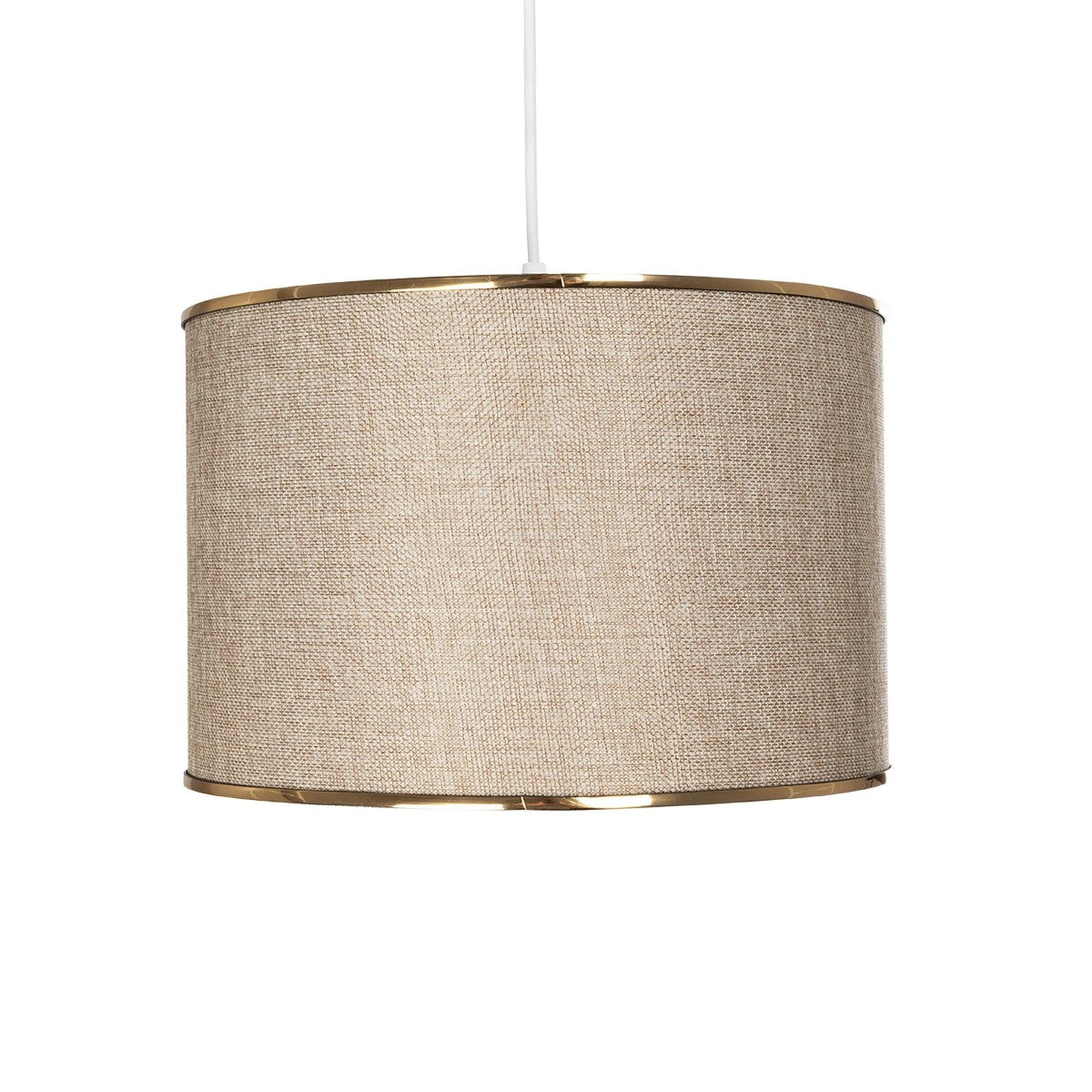 GLOBOSTAR® ELECTRA 203-0112 Μοντέρνο Κρεμαστό Φωτιστικό Οροφής με Ντουί 1 x E27 AC 220-240V IP20 - Mπεζ & Χρυσό - Μ30 x Π30 x Υ23cm - ledmania.gr