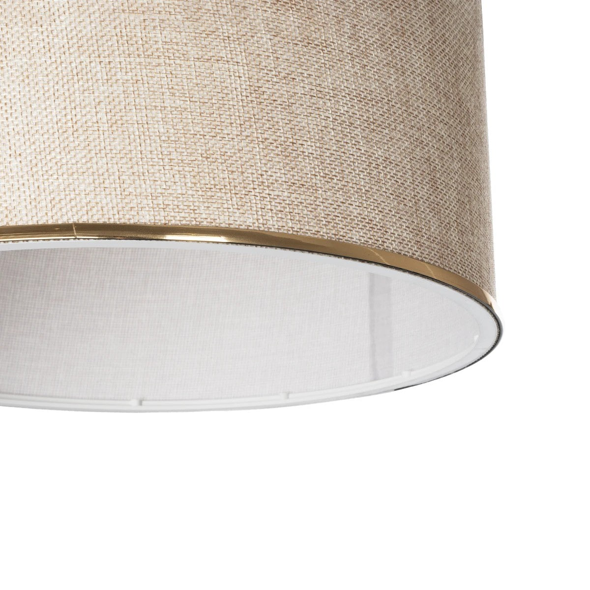 GLOBOSTAR® ELECTRA 203-0112 Μοντέρνο Κρεμαστό Φωτιστικό Οροφής με Ντουί 1 x E27 AC 220-240V IP20 - Mπεζ & Χρυσό - Μ30 x Π30 x Υ23cm - ledmania.gr