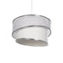 GLOBOSTAR® SONIA 203-0115 Μοντέρνο Κρεμαστό Φωτιστικό Οροφής με Ντουί 1 x E27 AC 220-240V IP20 - Λευκό & Ασημί - Μ30 x Π30 x Υ24cm - ledmania.gr